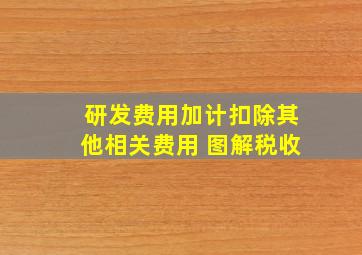 研发费用加计扣除其他相关费用 图解税收